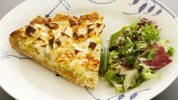 Tarta z porem - kruchy spód i kremowy farsz bez mokrego środka