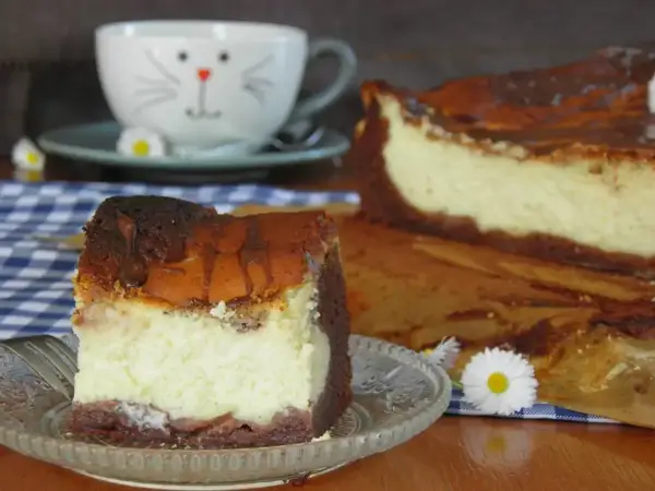 Ciasto Izaura - kakaowy spód i masa serowa bez wpadek
